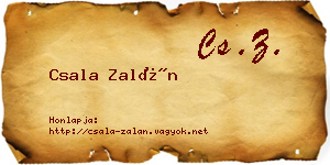 Csala Zalán névjegykártya